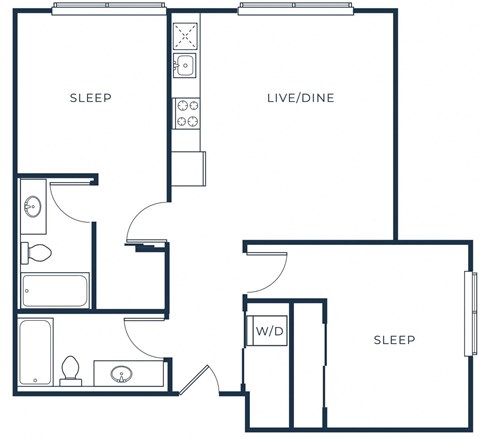 a blueprint of a floor plan with bedrooms and a living room